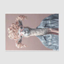 カーリーヘアピンクラマのジャケットのデコページ 薄葉紙