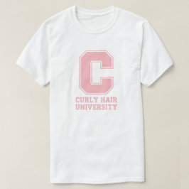 カーリーヘア大学 キュート ヘア グラフィックプルオーバー Tシャツ