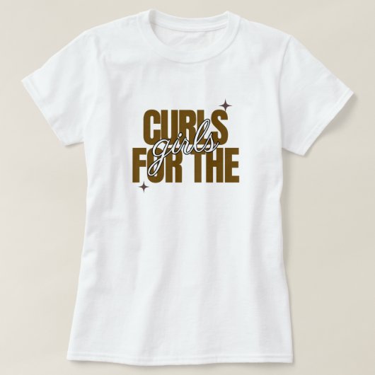 カーリーヘア愛を込めて "Curls for the Girl" Tシャツ (デザイン正面)