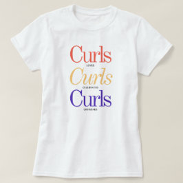 カーリーヘア愛ウェアイラストTシャツ Tシャツ