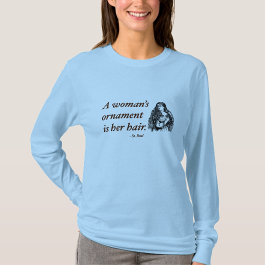 カーリーヘア：ヘアに関する引用文 Tシャツ (正面)