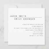 カーリーモダン結婚式招待状 招待状 (正面)