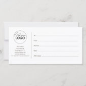 カーリーラッシュギフト証明書黒テンプレート サンキューカード (裏面)