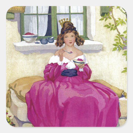 カーリーロックウィルトウィル子供部屋韻 スクエアシール (正面)