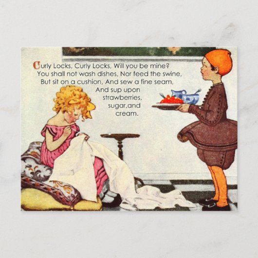 カーリーロック、カーリーロック、私のものになる？ ポストカード (正面)