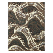 カーリー海ホワイトキャップ テーブルクロス (正面)