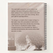 カーリー美容師ブックカバーインスピレーション手帳 ノートブック (裏面)