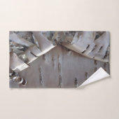 カーリー バーチ材の樹皮の木の素朴さ バスタオルセット (ハンドタオル)