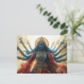 カーリー 女神 ポートレート 絵画 シャクティ アート ポストカード (スタンド正面)