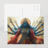 カーリー 女神 ポートレート 絵画 シャクティ アート ポストカード (正面/裏面)