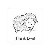 カーリ感謝していーコートEwe （あなた）羊 ラバースタンプ (インプリント)