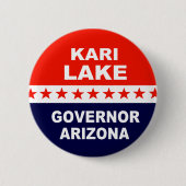 カーリ・レイク・アリゾナ州知事 缶バッジ (正面)