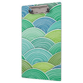 カールされた抽象的なグリーン・ウェーブの背景 クリップボード (左)