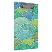 カールされた抽象的なグリーン・ウェーブの背景 クリップボード (右)