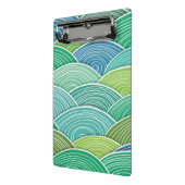 カールされた抽象的なグリーン・ウェーブの背景 ミニクリップボード (アングル2)
