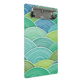 カールされた抽象的なグリーン・ウェーブの背景 ミニクリップボード (アングル)