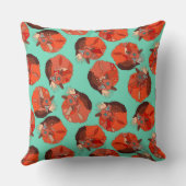 カールしたフォックスポルカミント クッション (裏面)