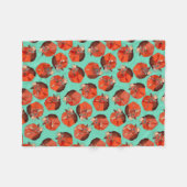 カールしたフォックスポルカミント フリースブランケット (正面(横))