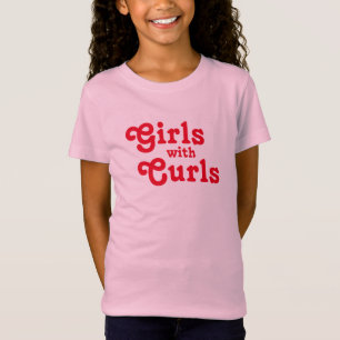 カールしたユダヤ人の巻き毛を持つ女の子はアフロからジェフロ Tシャツ