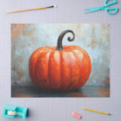 カールした茎の切り離し付きカボチャ 薄葉紙 (クラフト)