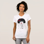 カールした髪の女の子Tシャツ Tシャツ (正面フル)