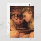 カールした髪の2つの天使の葉書 ポストカード (正面/裏面)