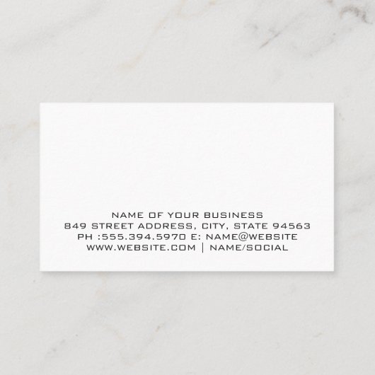 カールと波のパターン 名刺 (裏面)