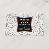 カールと波のパターン 名刺 (正面)