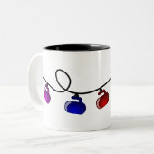 カールのクリスマスの照明のマグ ツートーンマグカップ (正面左)