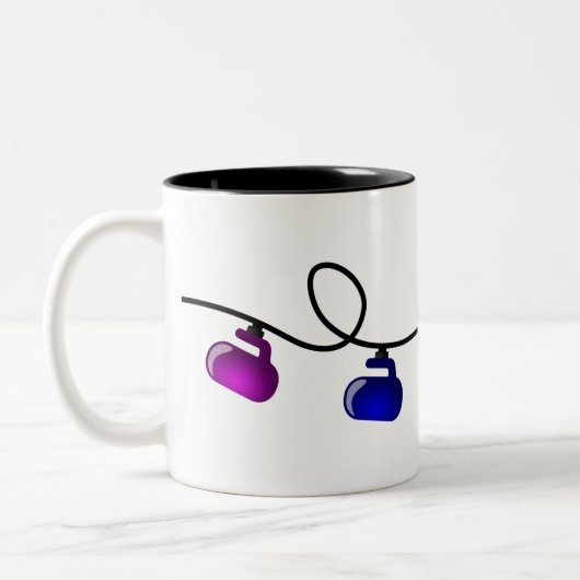 カールのクリスマスの照明のマグ ツートーンマグカップ (左)