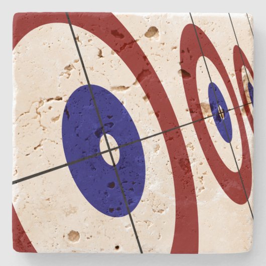 カールのリングの石のコースター ストーンコースター (正面)