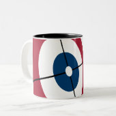 カールの家のコーヒー・マグ-赤か青 ツートーンマグカップ (正面左)