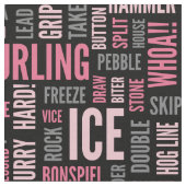 カールの専門語の生地-ピンクおよび黒 ファブリック (クローズアップ)