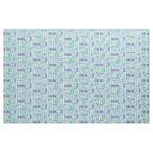 カールの専門語の生地-緑および青 ファブリック (ヤード)