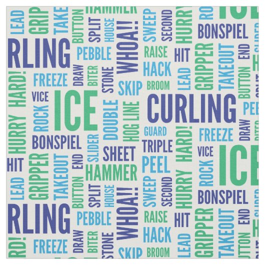 カールの専門語の生地-緑および青 ファブリック (見本)