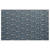 カールの専門語の生地-青および黒 ファブリック (ヤード)