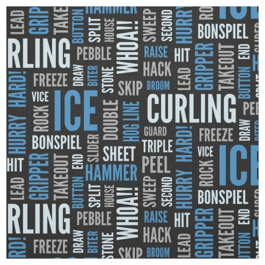 カールの専門語の生地-青および黒 ファブリック (見本)