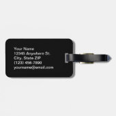 カールの専門語の荷物のラベル-青パーソナライズ ラゲッジタグ (裏面横)