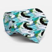 カールの波のサーフ ネクタイ (ロール)
