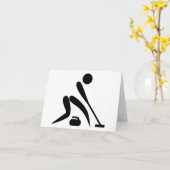 カールのCurlerの石造りの石のほうき カード (黄色い花)