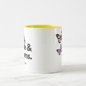 カールはハッスル夢!かわいいカーリーヘア引用文 ツートーンマグカップ (中央)