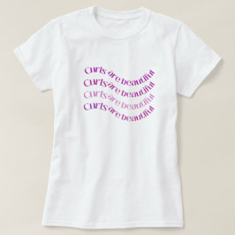 カールは美しい カーリーヘア グラフィックTシャツ Tシャツ