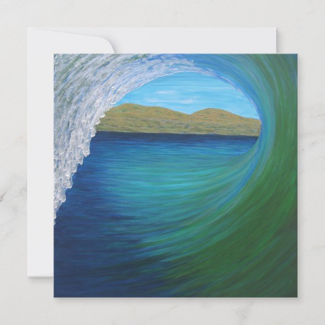 カールを巻くサーフィン (正面)