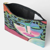 カールカラフルオリジナル抽象芸術アート アクセサリーポーチ (見開き)