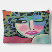 カールカラフルオリジナル抽象芸術アート アクセサリーポーチ (裏面)