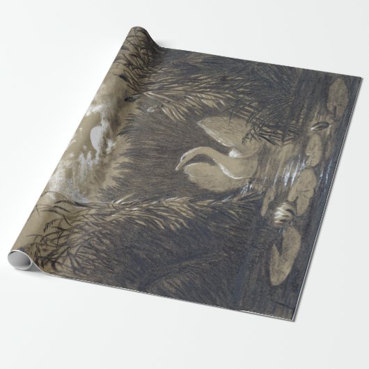 カールグスタフCarusリード間の白鳥 ラッピングペーパー (アンロールド)