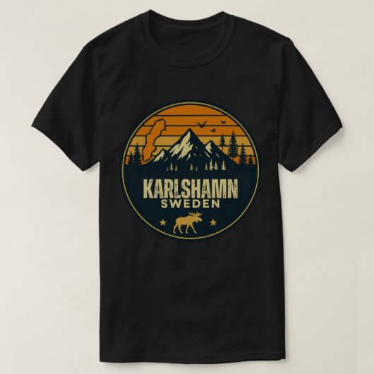 カールシャムン、スウェーデン Sverige Tシャツ (デザイン正面)