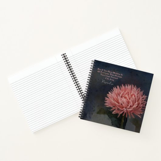 カールジュンクリエイティブ引用文キュートピンクフラワージャーナル ノートブック (内部)