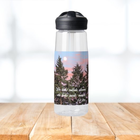 カールジュン引用文ライジングムーンサンセット ウォーターボトル