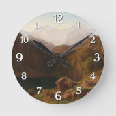 カールスのグロスロックナーの眺め ラウンド壁時計 (正面)